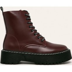 Answear - Workery Kylie Crazy. Brązowe workery damskie ANSWEAR, z materiału, na sznurówki. W wyprzedaży za 169,90 zł.