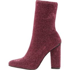 Botki damskie lity: Glamorous Botki na obcasie wine