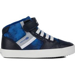 Sneakersy "Gisli" w kolorze niebieskim. Niebieskie trampki chłopięce geox kids, bez wzorów, z okrągłym noskiem, bez zapięcia. W wyprzedaży za 134,95 zł.