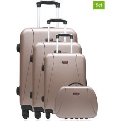 Walizki: Walizki (4 szt.) „Lanzarote” w kolorze różowozłotym