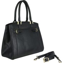 Torebki klasyczne damskie: Skórzana torebka w kolorze czarnym – 34 x 28 x 16 cm
