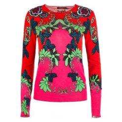 Desigual sweter damski Cristicuchi S wielokolorowy. Swetry damskie Desigual, s, bez wzorów, eleganckie, bez rękawów, bez kaptura. W wyprzedaży za 220,00 zł.