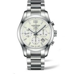 LONGINES CONQUEST CLASSIC L2.786.4.76.6. Białe zegarki męskie marki LONGINES, ze stali. Za 11160,00 zł.