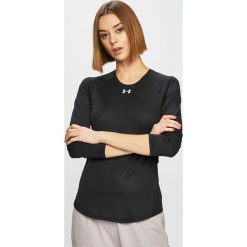 Under Armour - Bluzka. Czarne bluzki damskie Under Armour, s, bez wzorów, z elastanu, z okrągłym kołnierzem. W wyprzedaży za 149,90 zł.