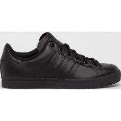 Adidas Originals - Buty dziecięce Coast Star. Czarne trampki chłopięce adidas Originals, bez wzorów, ze skóry, sportowe, na sznurówki. W wyprzedaży za 219,90 zł.