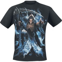 Spiral Ghost Reaper T-Shirt czarny. Czarne koszulki męskie Spiral, l, z nadrukiem, vintage, z okrągłym kołnierzem. Za 74,90 zł.