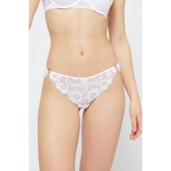 Etam - Brazyliany Foudre. Białe majtki damskie Etam, w koronkowe wzory, z elastanu. W wyprzedaży za 59,90 zł.