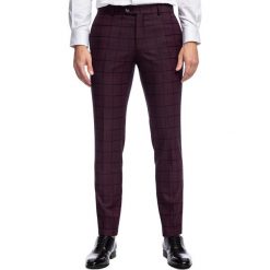 Spodnie LEONARDO GDAS900325. Czerwone spodnie męskie Giacomo Conti, na co dzień, m, bez wzorów, z elastanu, wizytowe. Za 399,00 zł.