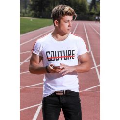 Męski t-shirt ALERON WHITE. Białe t-shirty męskie Męski t-shirt ALERON WHITE, s, bez wzorów, bez kołnierzyka. W wyprzedaży za 28,00 zł.