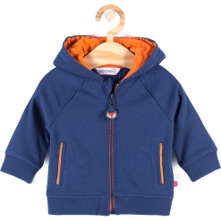 Bluza. Niebieskie bluzy chłopięce marki FOX, z bawełny, z długim rękawem, długie, z kapturem. Za 24,90 zł.
