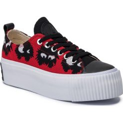 Trampki MCQ ALEXANDER MCQUEEN - Plimsoll Platform Lo 545106 R2610 6051 Red/Black. Czerwone półbuty damskie McQ Alexander McQueen, bez wzorów, z gumy, bez zapięcia. Za 789,00 zł.