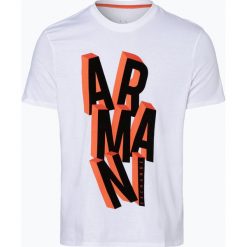 Armani Exchange - T-shirt męski, czarny. Czarne t-shirty męskie z nadrukiem marki Armani Exchange, l, z materiału, z kapturem. Za 169,95 zł.