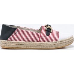 Geox - Espadryle. Czerwone espadryle damskie marki Geox, z materiału. W wyprzedaży za 329,90 zł.