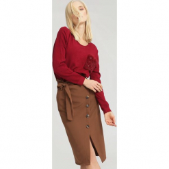 Bordowy Sweter Opuscule. Czerwone bez kategorii other, uniwersalny. Za 59,99 zł.