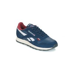 Buty Reebok Classic CL LEATHER MU. Niebieskie trampki męskie Reebok Classic, bez wzorów, bez zapięcia. Za 439,00 zł.