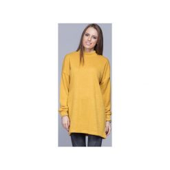 Sweterek oversize miodowy H009. Niebieskie swetry damskie Harmony, bez wzorów, bez rękawów, bez kaptura. Za 99,00 zł.