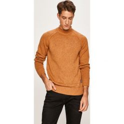 Jack & Jones - Sweter. Zielone swetry męskie Jack & Jones, s, bez wzorów, z bawełny, z golfem, bez kaptura. W wyprzedaży za 119,90 zł.