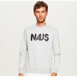 Bluza z nadrukiem - Jasny szar. Szare bejsbolówki męskie Reserved, l, z nadrukiem. Za 79,99 zł.