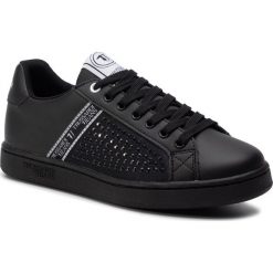 Sneakersy TRUSSARDI JEANS - 79A00449 K299. Czarne półbuty damskie Trussardi Jeans, z jeansu. W wyprzedaży za 319,00 zł.
