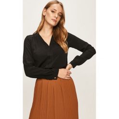 Morgan - Bluzka. Czarne bluzki damskie Morgan, bez wzorów, z wiskozy, bez kołnierzyka, z długim rękawem. Za 229,90 zł.