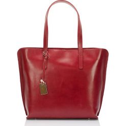 Torebki klasyczne damskie: Skórzana torebka w kolorze bordowym – 42 x 31,5 x 13 cm