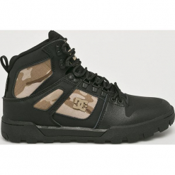 DC - Buty Pure High-Top Wr Boot. Szare buty trekkingowe męskie DC, z materiału, na sznurówki, outdoorowe. Za 579,90 zł.