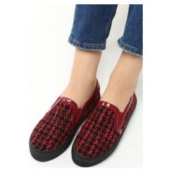 Trampki damskie slip on: Czerwone Slip On Gaby