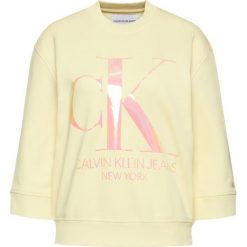 Bluza Calvin Klein Jeans J20J213481. Żółte bluzy damskie Calvin Klein Jeans, m, bez wzorów, z bawełny, bez rękawów, bez kaptura. Za 449,00 zł.