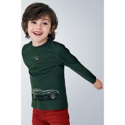 Mayoral - Longsleeve dziecięcy 98-134 cm. Zielone t-shirty chłopięce Mayoral, z nadrukiem, z bawełny, z długim rękawem. Za 57,90 zł.