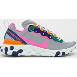 Nike Sportswear - Buty React Element 55. Szare buty sportowe damskie Nike Sportswear, bez wzorów, z gumy, sportowe. Za 549,90 zł.