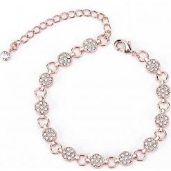 Bransoletki damskie: Pozłacana bransoletka z kryształkami Swarovski