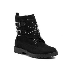 LASOCKI SM-D803. Czarne botki damskie Lasocki, ze skóry, bez obcasa, bez zapięcia. Za 329,99 zł.