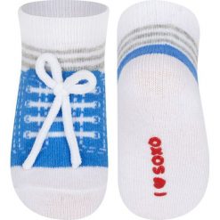 Soxo - Skarpetki dziecięce. Niebieskie skarpetki męskie Soxo, bez wzorów, z elastanu. Za 12,99 zł.