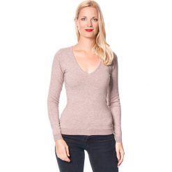 Swetry klasyczne damskie: Sweter w kolorze szarobrązowym
