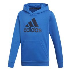 MŁODZIEŻOWA BLUZA Z KAPTUREM A (128). Bluzy męskie Adidas, m, bez wzorów, z materiału, młodzieżowe, z kapturem, bez rękawów, z kapturem. Za 169,99 zł.