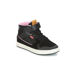 Buty Dziecko Kickers GREADY MID CDT. Czarne trampki dziewczęce marki Kickers, bez wzorów, bez zapięcia. Za 191,20 zł.