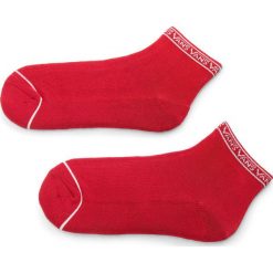 Skarpety Wysokie Damskie VANS - Low Tide Socks VA3AIZYFO Red. Czerwone skarpetki damskie Vans, bez wzorów, z elastanu. Za 29,00 zł.