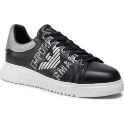 Sneakersy EMPORIO ARMANI - X4X264 XM041 A114 Black/A.Silver/A.Sil. Czarne sneakersy męskie Emporio Armani, bez zapięcia. Za 1079,00 zł.