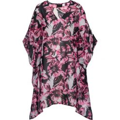 Tunika z nadrukiem bonprix różowy hibiskus - czarny z nadrukiem. Różowe tuniki damskie bonprix, z nadrukiem, bez kołnierzyka, bez rękawów. Za 54,99 zł.