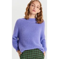 Puszysty sweter - Niebieski. Niebieskie swetry damskie Cropp, s, bez wzorów, bez rękawów, bez kaptura. Za 89,99 zł.