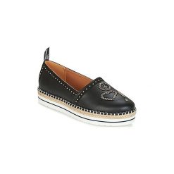 Espadryle Love Moschino JA10093G15. Czarne espadryle damskie Love Moschino, bez wzorów, bez obcasa. W wyprzedaży za 419,30 zł.