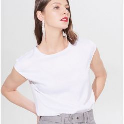 Wiskozowa bluzka kimono - Biały. Białe bluzki damskie Mohito, s, bez wzorów, z wiskozy, bez kołnierzyka, bez rękawów. Za 59,99 zł.