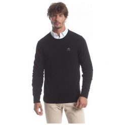Polo Club C.H.A Sweter Męski L Czarny. Czarne swetry klasyczne męskie marki Polo Club C.H..A, m, z okrągłym kołnierzem. W wyprzedaży za 239,00 zł.