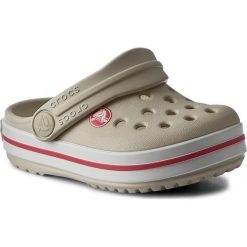 Klapki CROCS - Crocband Clog K 204537 Stcuuo/Melon. Brązowe sandały dziewczęce Crocs, z tworzywa sztucznego, bez zapięcia. W wyprzedaży za 129,00 zł.