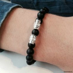 Bransoletki męskie: Bransoletka męska SILVER MATT
