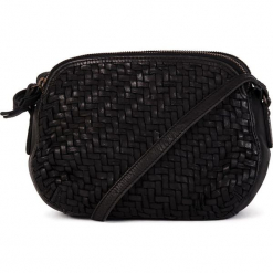Skórzana torebka w kolorze czarnym - 23 x 17 x 8 cm. Czarne torebki klasyczne damskie neropantera, w paski, z materiału. W wyprzedaży za 318,95 zł.
