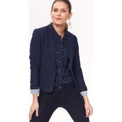 Żakiet damski taliowany. Niebieskie żakiety damskie Top Secret, uniwersalny, w paski, z jeansu. Za 139,99 zł.