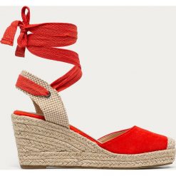 Answear - Espadryle Buonarotti. Pomarańczowe koturny damskie ANSWEAR, z okrągłym noskiem, bez obcasa, na obcasie, bez zapięcia. Za 129,90 zł.