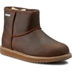 Buty EMU AUSTRALIA - Paterson Leather Mini W11350 Oak. Brązowe buty zimowe damskie EMU Australia, ze skóry. W wyprzedaży za 399,00 zł.