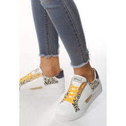 Biało-Żółte Sneakersy Patchwork. Żółte buty sportowe damskie Born2be. Za 129,99 zł.